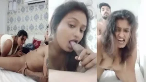 Fsiblog latest Girl Enjoying Sex In Doggy Pose While Sucking Cock